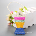 sisal fish cat scratcher with lanyard cat toys